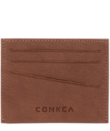 'Otis' Conker Brown Leather Card Holder image 1