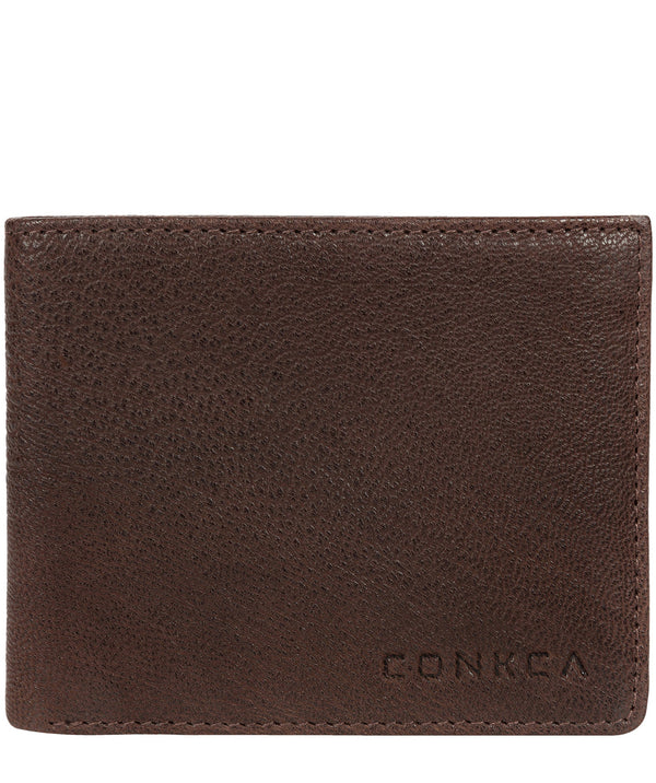 'Alston' Dark Brown Bi-Fold Leather Wallet image 1