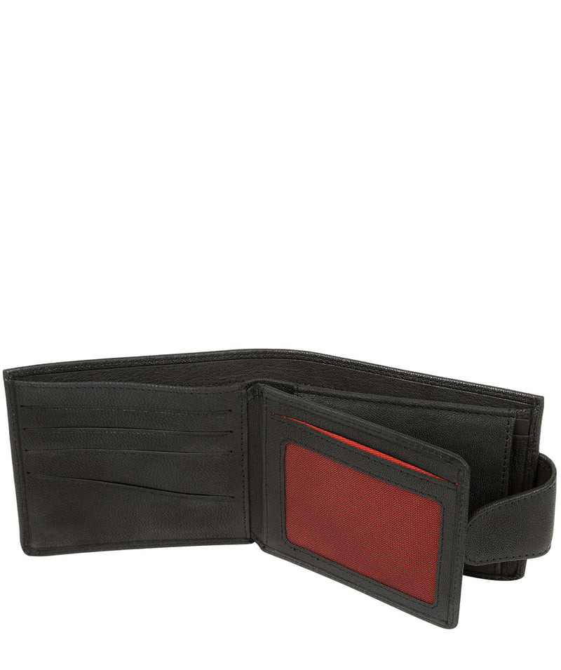 'Bret' Black Bi-Fold Leather Wallet image 3