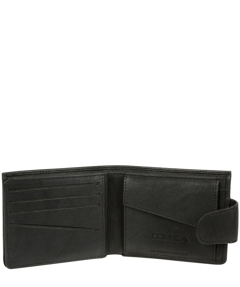 'Bret' Black Bi-Fold Leather Wallet image 4