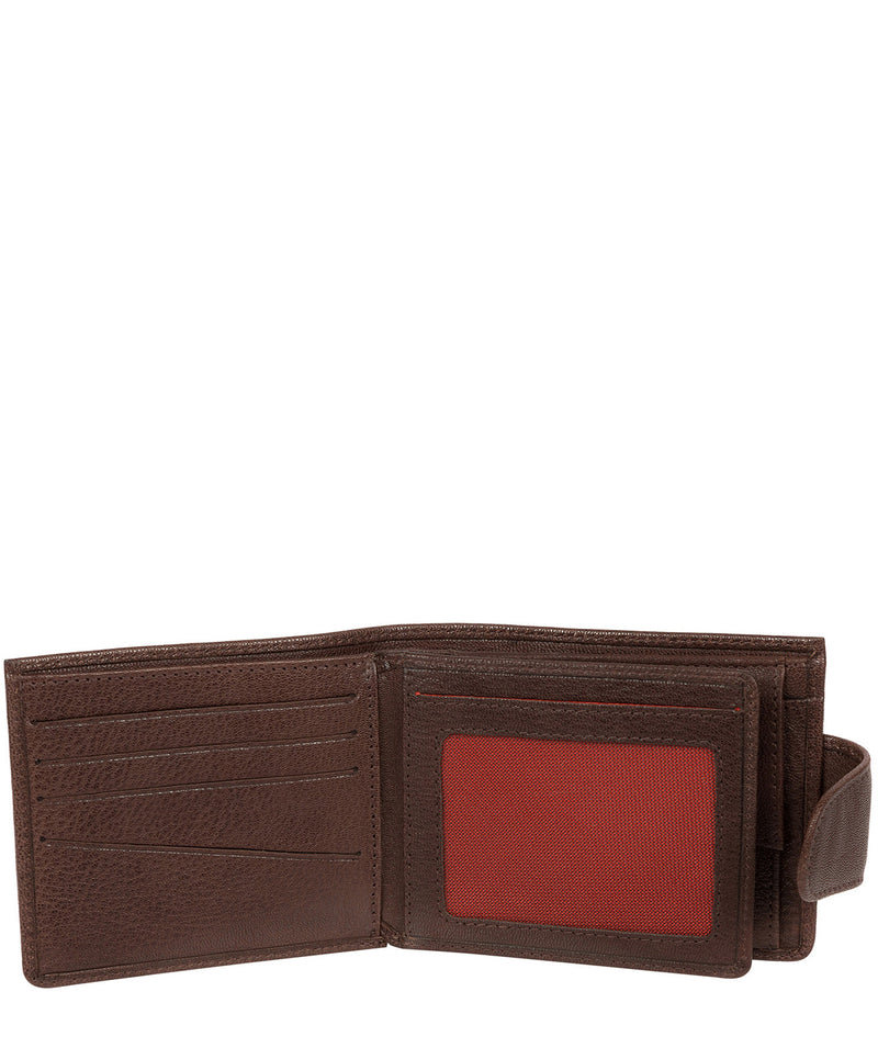 'Bret' Dark Brown Bi-Fold Leather Wallet Pure Luxuries London