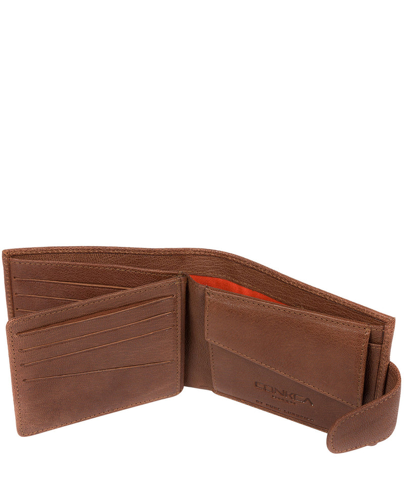 'Bret' Conker Brown Bi-Fold Leather Wallet image 4