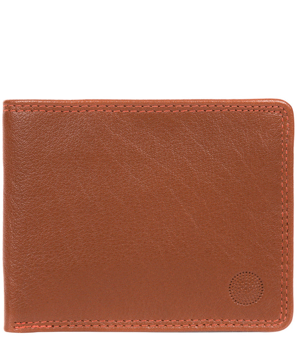'Campbell' Chestnut Orange Bi-Fold Leather Wallet