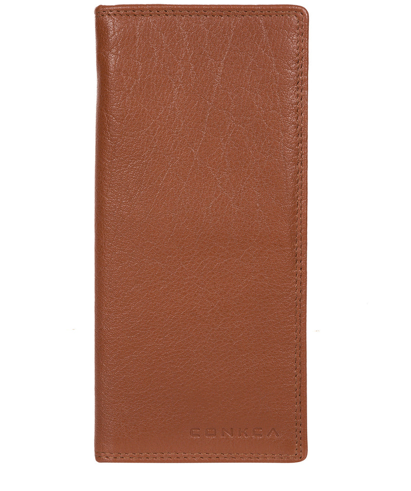 'Osbourne' Chestnut & Dark Brown Leather Breast Pocket Wallet image 1