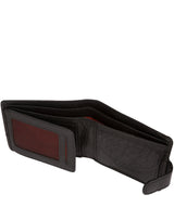 'Roth' Black Bi-Fold Leather Wallet