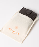'Roth' Black Bi-Fold Leather Wallet