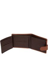 'Roth' Chestnut & Dark Brown Bi-Fold Leather Wallet