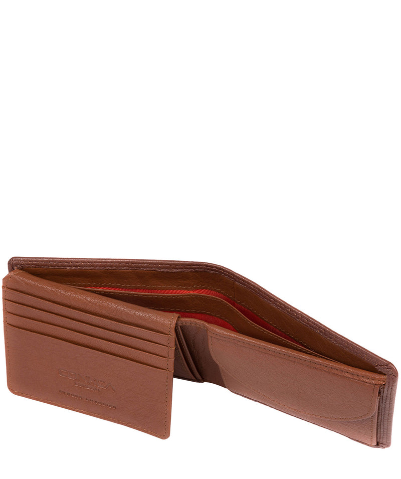 'Moon' Conker Brown Bi-Fold Leather Wallet image 4