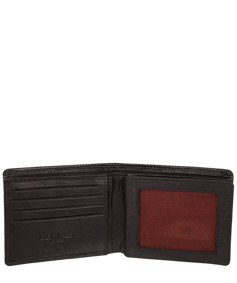 'Cain' Black Bi-Fold Leather Wallet image 3