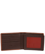'Cain' Chestnut & Orange Bi-Fold Leather Wallet image 3