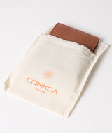 'Cain' Chestnut & Orange Bi-Fold Leather Wallet image 5