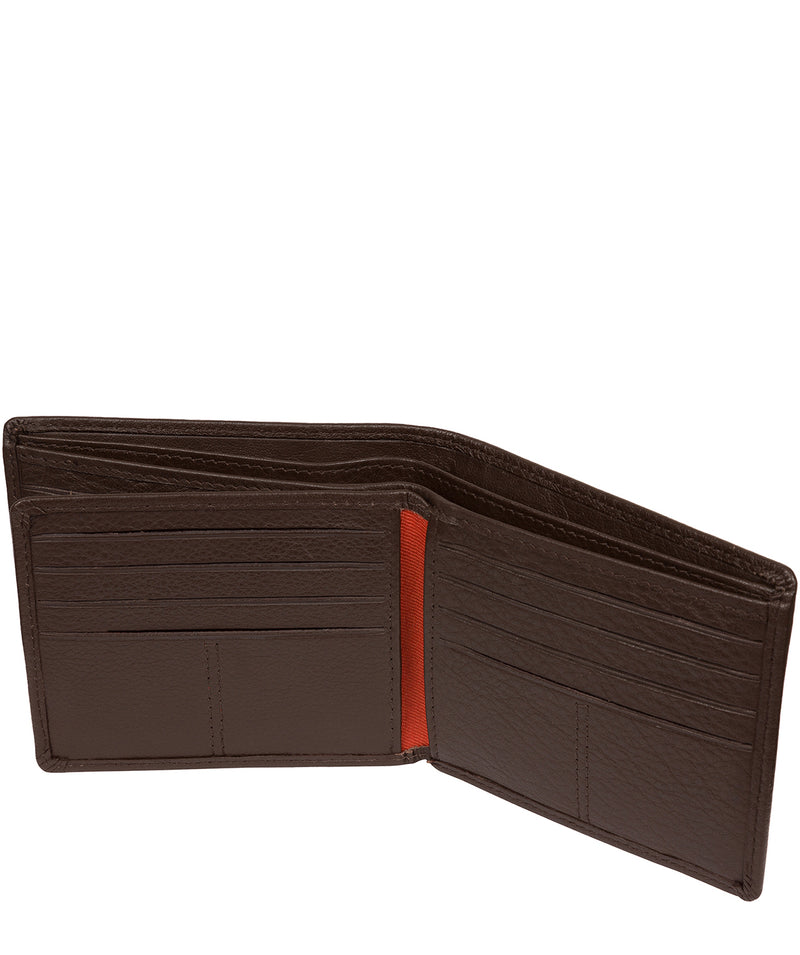 'Cain' Dark Brown Leather RFID Wallet Pure Luxuries London