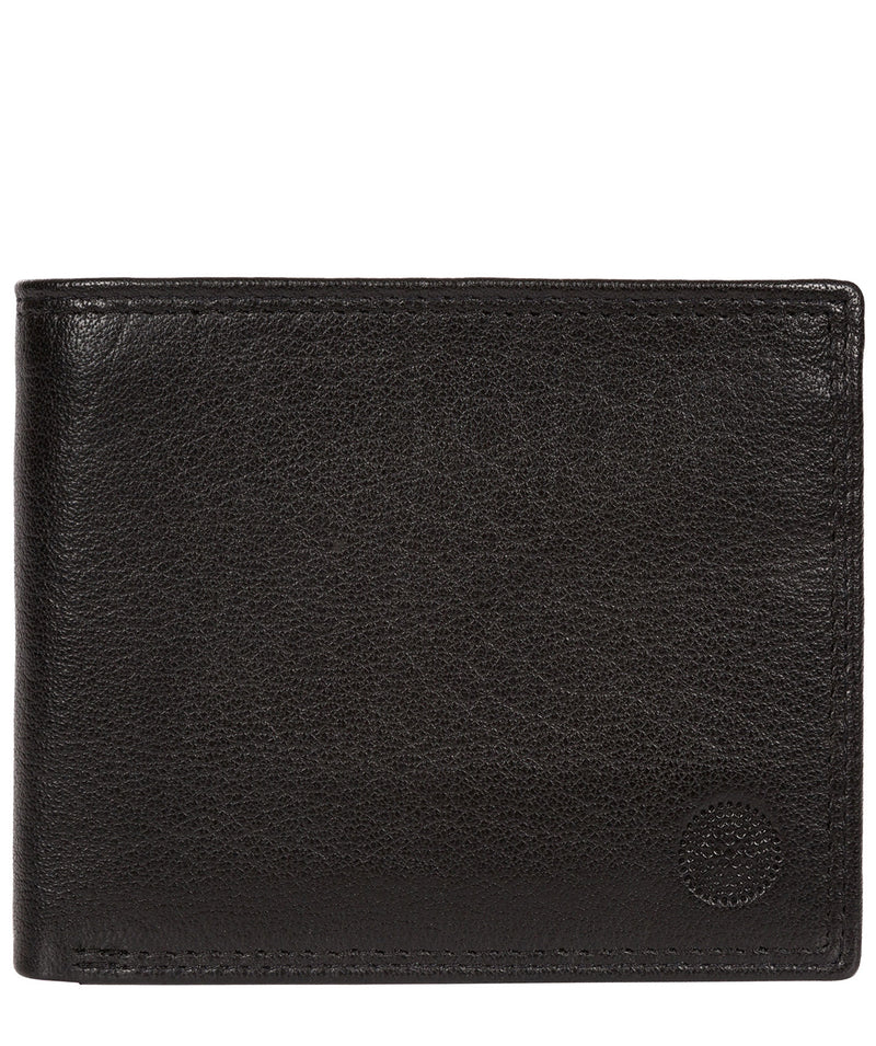 'Edge' Black Bi-Fold Leather RFID Wallet image 1