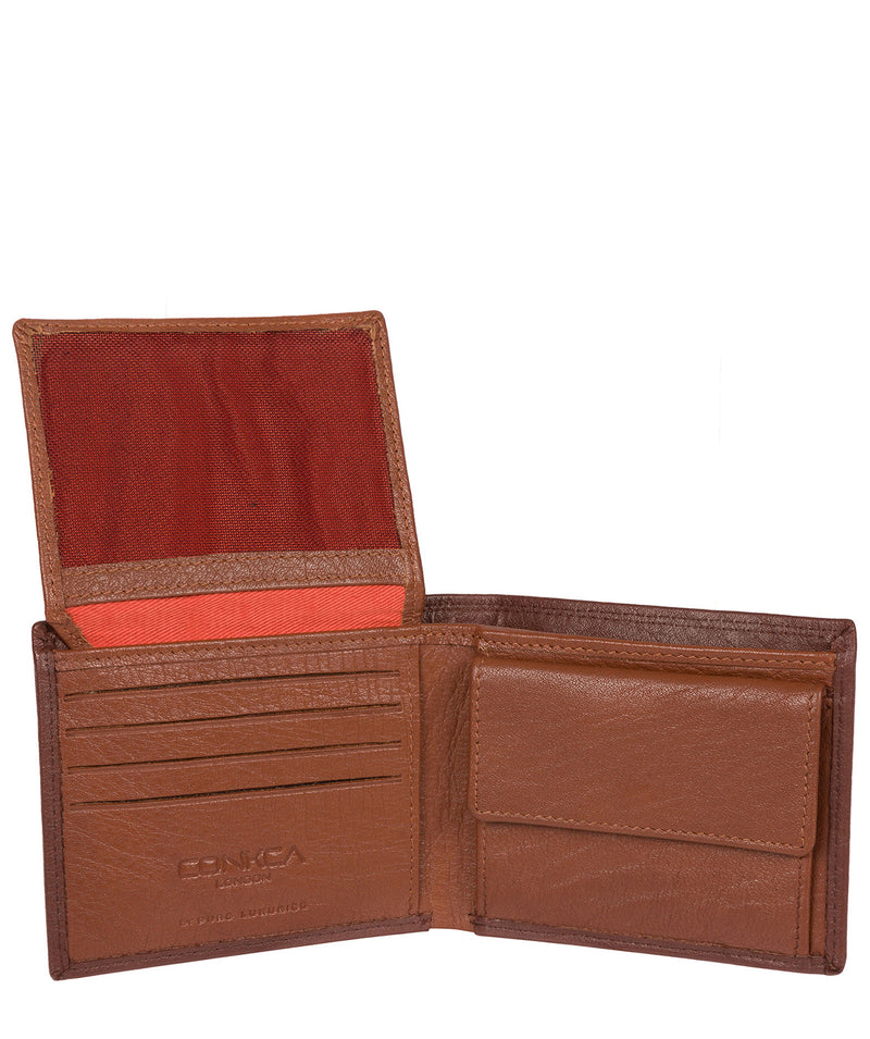'Edge' Conker Brown Bi-Fold Leather RFID Wallet image 3