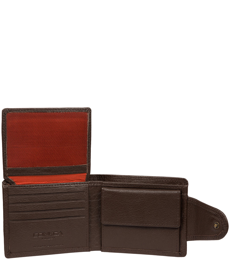 'Dunbar' Dark Brown Leather RFID Wallet