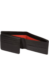 'Ezrin' Black Bi-Fold Leather Wallet