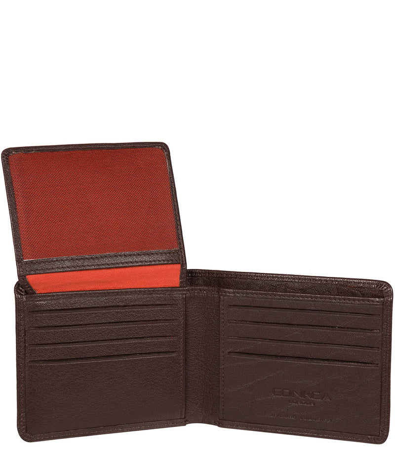 'Ezrin' Dark Brown Bi-Fold Leather Wallet image 3