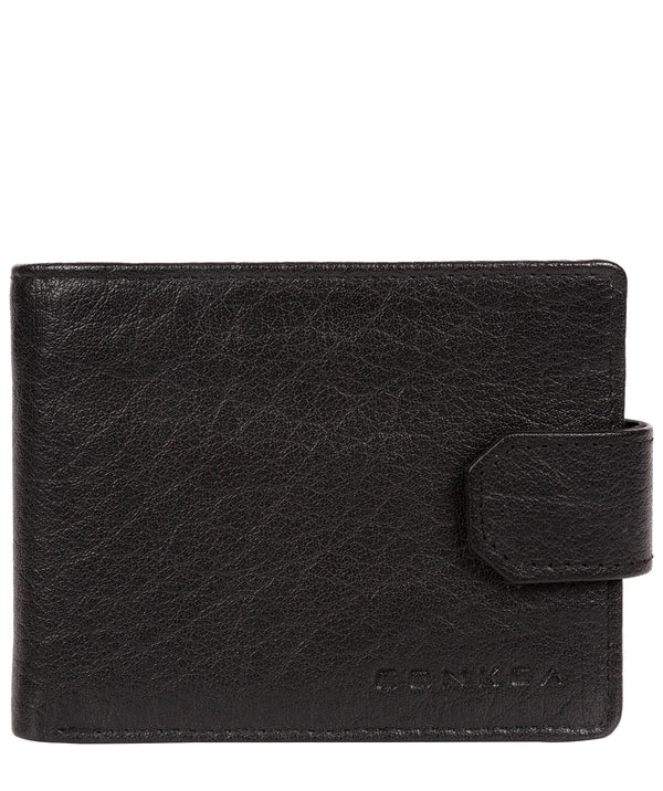 'Mason' Black Bi-Fold Leather Wallet image 1