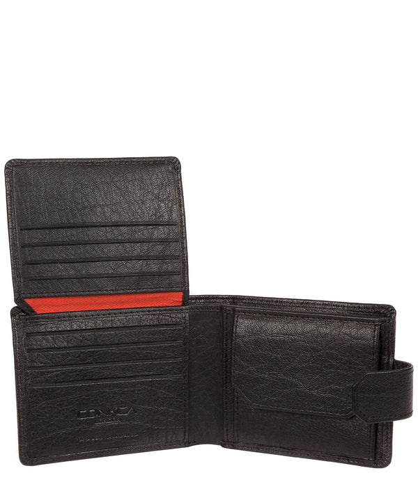 'Mason' Black Bi-Fold Leather Wallet image 3