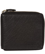 'Krieger' Black Zip Round Leather Wallet image 1