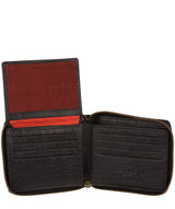 'Krieger' Black Zip Round Leather Wallet image 3