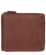 'Morrison' Conker Brown Zip Round Leather Wallet image 1