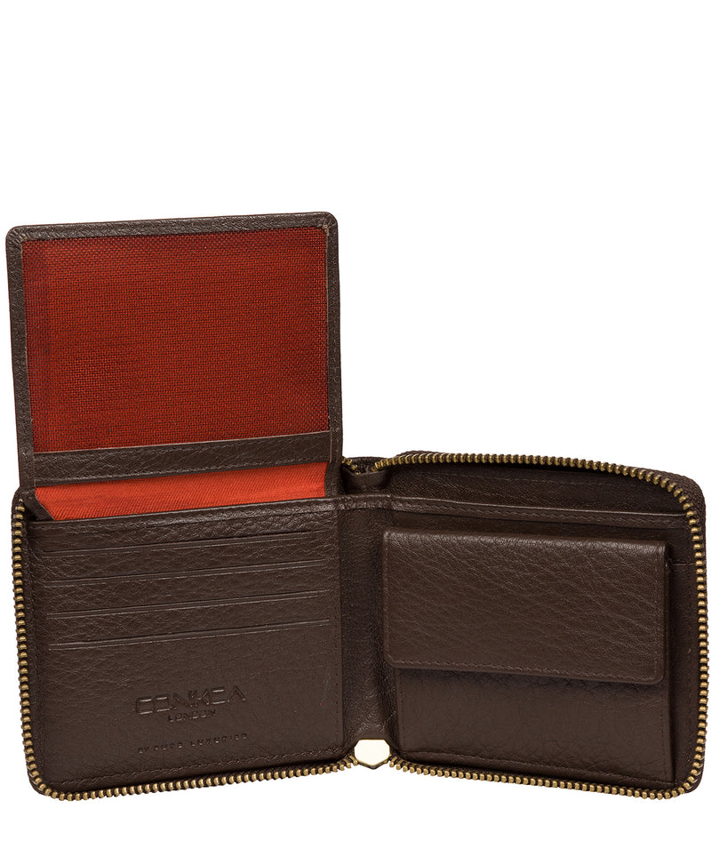 'Morrison' Dark Brown Leather RFID Wallet image 4