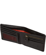 'Wilson' Black Bi-Fold Leather Wallet Pure Luxuries London