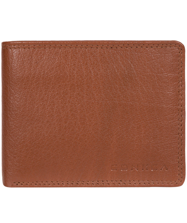 'Wilson' Chestnut Dark Brown Bi-Fold Leather Wallet image 1