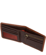 'Wilson' Chestnut Dark Brown Bi-Fold Leather Wallet image 3