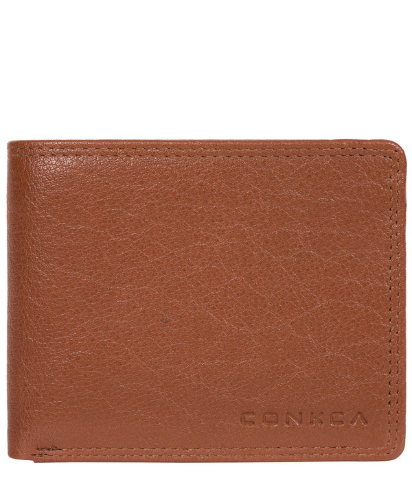 'Miller' Chestnut Dark Brown Bi-Fold Leather Wallet