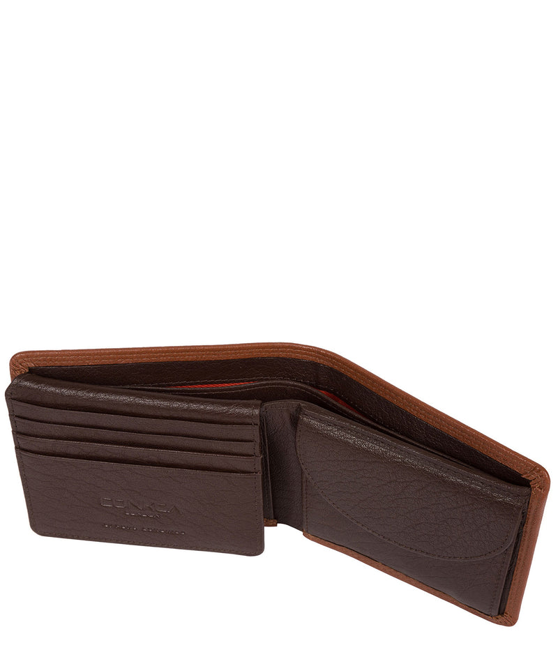 'Miller' Chestnut Dark Brown Bi-Fold Leather Wallet