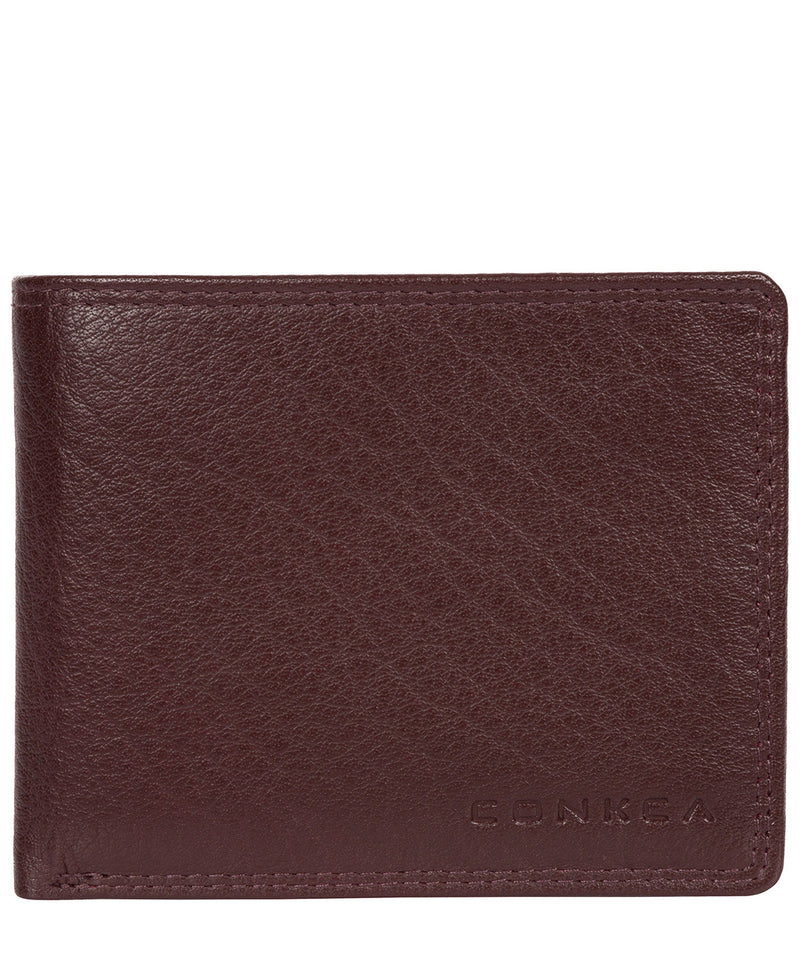 'Miller' Oxblood Bi-Fold Leather Wallet Pure Luxuries London