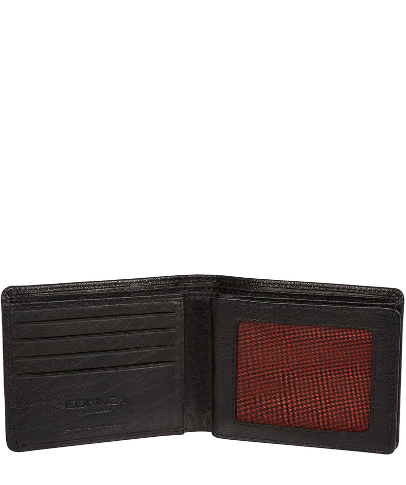 'Conan' Black Bi-Fold Leather Wallet Pure Luxuries London