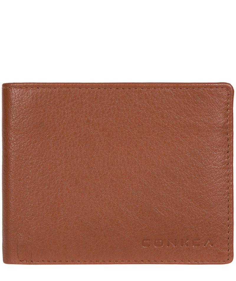 'Conan' Chestnut and Dark Brown Bi-Fold Leather Wallet image 1