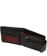 'Heath' Black Bi-Fold Leather Wallet image 3