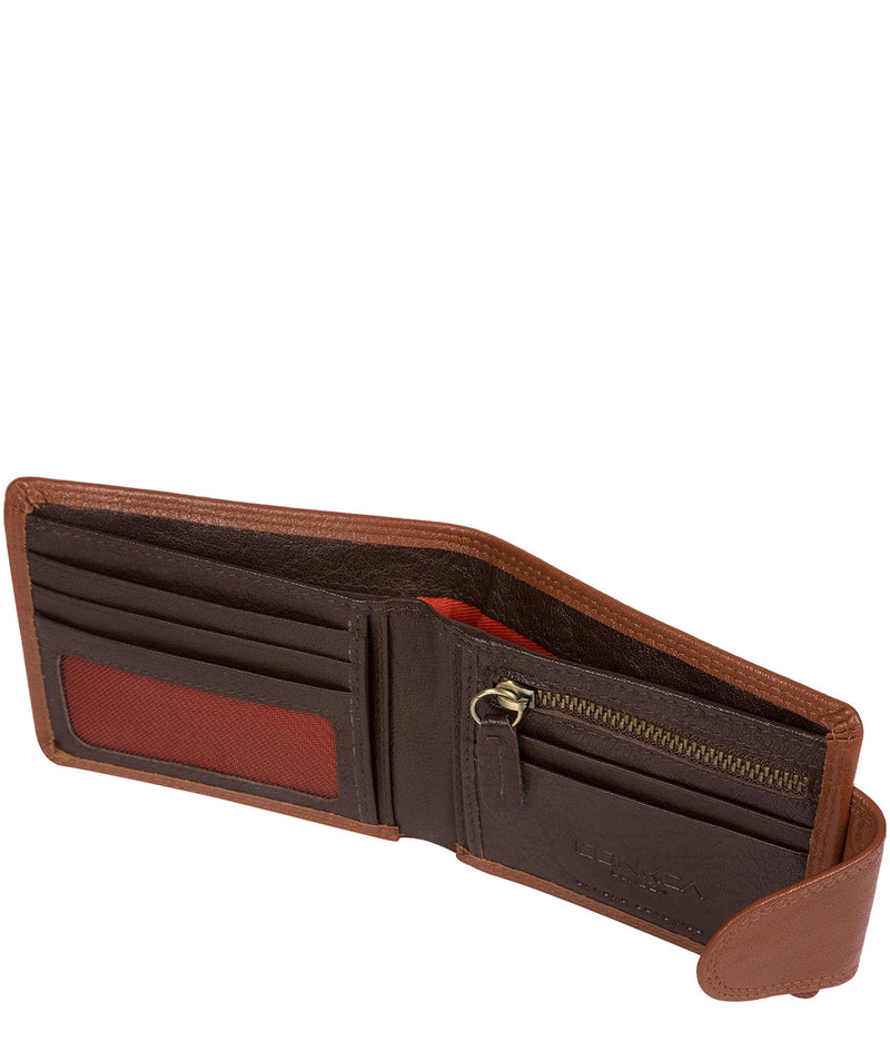'Heath' Chestnut and Dark Brown Bi-Fold Leather Wallet image 3