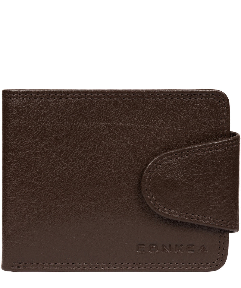 'Heath' Dark Brown Leather RFID Wallet Pure Luxuries London