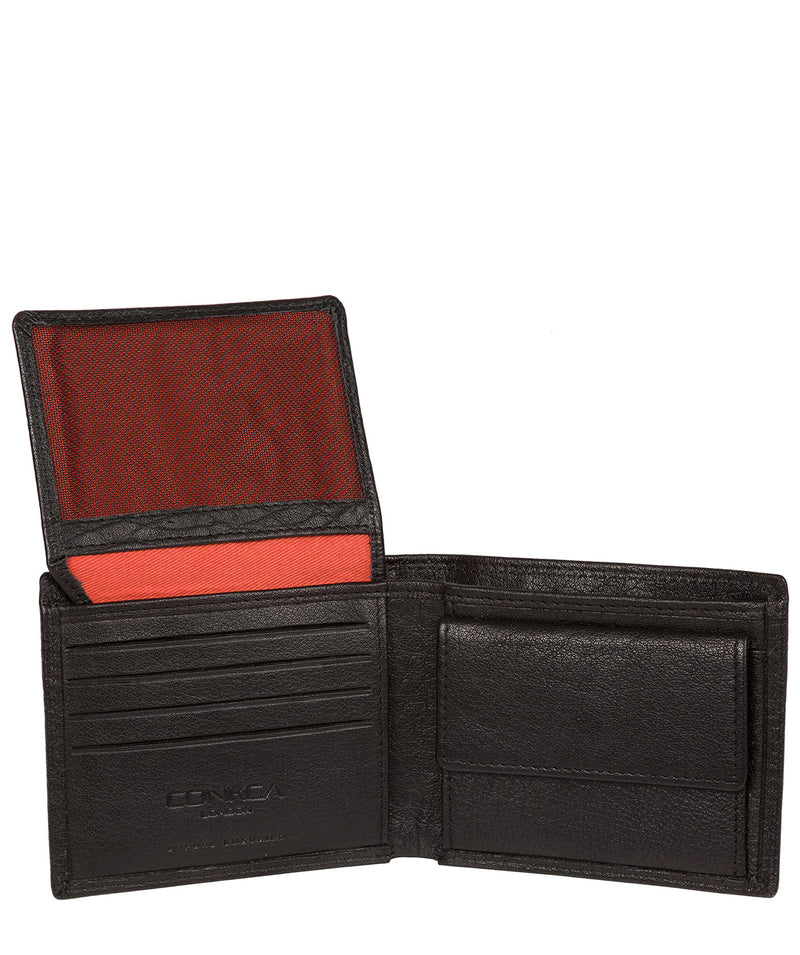 'Ike' Black Bi-Fold Leather Wallet image 3