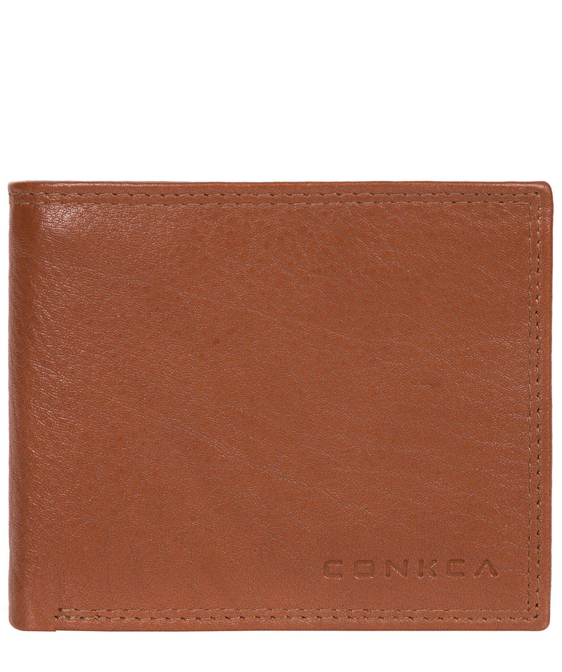 'Ike' Chestnut Dark Brown Bi-Fold Leather Wallet image 1
