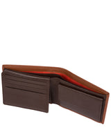'Ike' Chestnut Dark Brown Bi-Fold Leather Wallet image 4