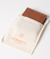 'Ike' Chestnut Dark Brown Bi-Fold Leather Wallet image 5
