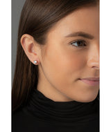 'Vashti' Rose Gold Plated Cubic Zirconia Earrings image 2
