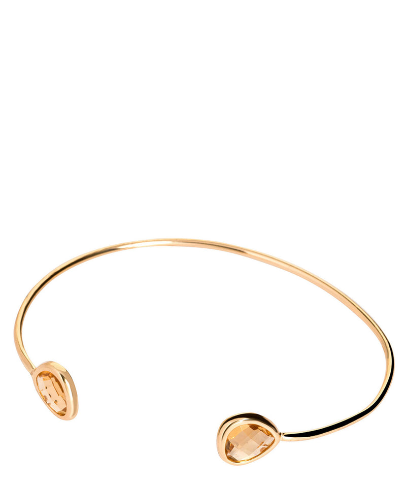 Gift Packaged 'Capucine' Gold Plate & Amber Glass Bangle