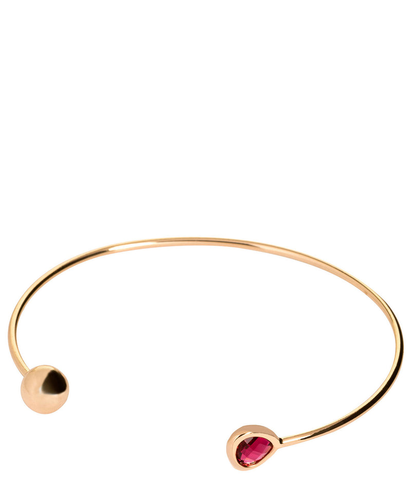 Gift Packaged 'Aimee' Gold Plate & Red Glass Bangle