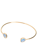 Gift Packaged 'Urbi' Gold Plate & Blue Glass Bangle