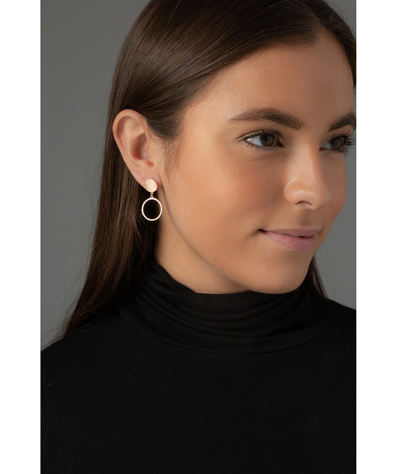 'Nousha' Rose Gold Plated Circular Earrings image 2