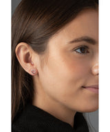 'Rosabella' Sterling Silver Heart Outline Earrings image 2