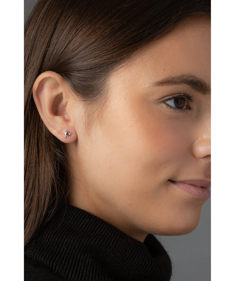 'Issa' Sterling Silver Star Earrings Pure Luxuries London