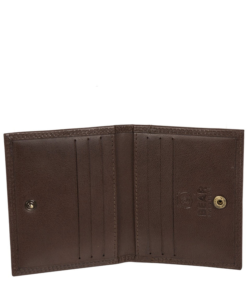 'Haldan' Dark Brown Leather Bi-Fold Card Holder